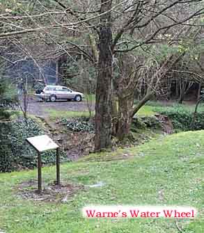 Warne's Water Wheel sign