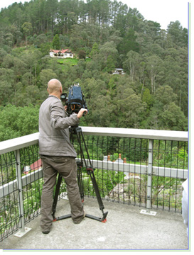 Photojournalist Yann frames a shot of our valley